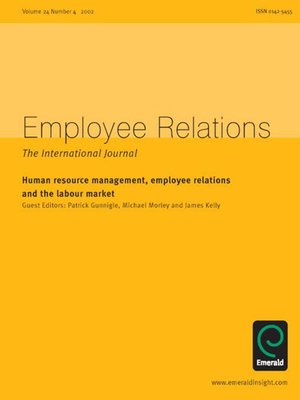 cover image of Employee Relations, Volume 24, Issue 4